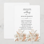 waterverf boho bruiloft uitnodiging (Voorkant / Achterkant)