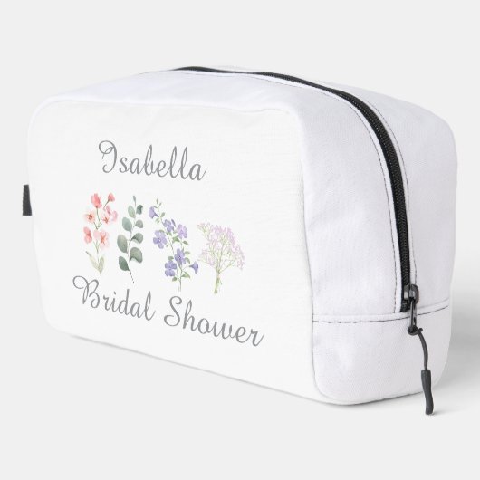 Waterverf Boho Bruiloft Wild Bloem Toilettasje (Rechterhoek)