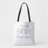Waterverf Boho Bruiloftsfeest Wilde Bloemen Tote Bag (Voorkant)