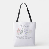 Waterverf Boho Bruiloftsfeest Wilde Bloemen Tote Bag (Achterkant)