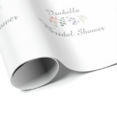 Waterverf Boho Bruiloftsuitnodiging met Wilde Bloe Cadeaupapier (Rol Hoek)