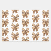 Waterverf Boho Buffalo Plaid & Burlap Bows Inpakpapier Vel (Voorkant 3)