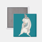 Waterverf Boho Bunny Magneet (Voorkant / Achterkant)