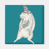 Waterverf Boho Bunny Magneet (Voorkant)