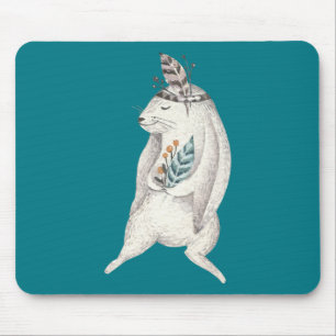 Waterverf Boho Bunny Muismat