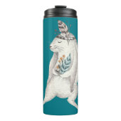 Waterverf Boho Bunny Thermosbeker (Voorkant)