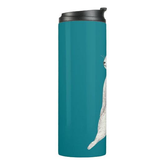 Waterverf Boho Bunny Thermosbeker (Gedraaid links)