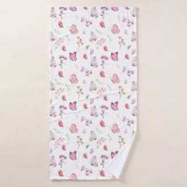 Waterverf Boho Butterfly Badhanddoek