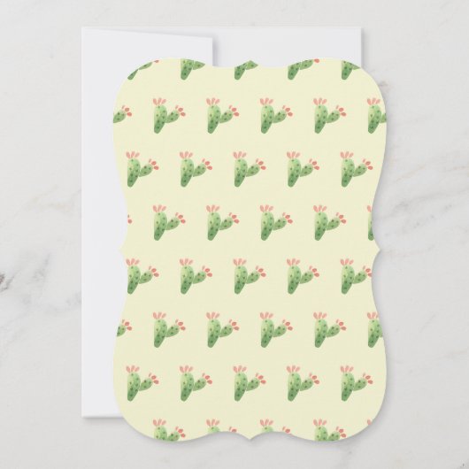Waterverf Boho Cactus Bridal Shower Kaart (Achterkant)