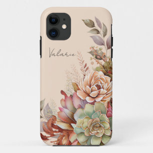Waterverf Boho Cactus Monogram Case-Mate iPhone Case