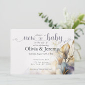 Waterverf Boho Calla Lily Bloemen Baby shower Kaart (Staand voorkant)