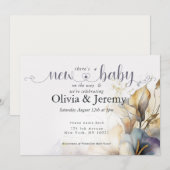 Waterverf Boho Calla Lily Bloemen Baby shower Kaart (Voorkant / Achterkant)