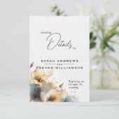 Waterverf Boho Calla Lily Floral Informatiekaartje (Staand voorkant)