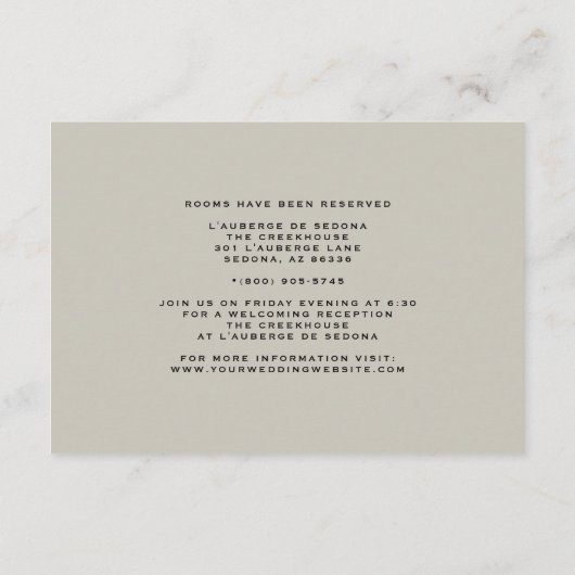 Waterverf Boho Calla Lily Floral Informatiekaartje (Achterkant)