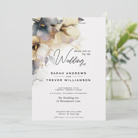 Waterverf Boho Calla Lily Floral Kaart (Staand voorkant)