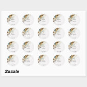 Waterverf Boho Calla Lily Floral Ronde Sticker (Vel)