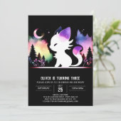 Waterverf Boho Cat Verjaardag Kaart (Staand voorkant)