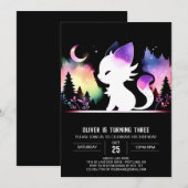 Waterverf Boho Cat Verjaardag Kaart (Voorkant / Achterkant)