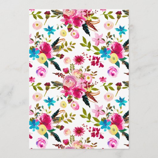 Waterverf Boho Chic Floral Wedding Bridal Advies (Achterkant)