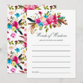 Waterverf Boho Chic Floral Wedding Bridal Advies (Voorkant / Achterkant)