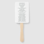 Waterverf Boho Chic Floral Wedding Programma Handwaaier (Achterkant)