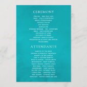 Waterverf Boho Chic Floral Wedding Programmakaart (Achterkant)