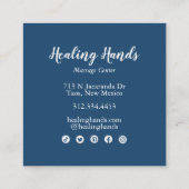 Waterverf Boho Chic met twee helende handen Vierkante Visitekaartje (Achterkant)