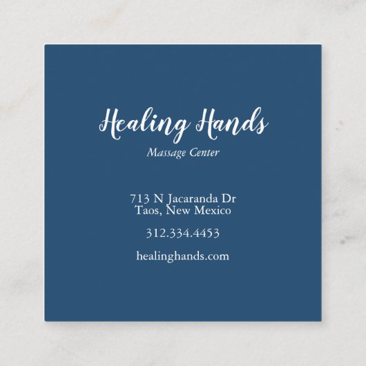 Waterverf Boho Chic met twee helende handen Vierkante Visitekaartje (Achterkant)