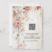 Waterverf Boho Chic Roze Bloemen Vrijgezellenfeest Kaart (Achterkant)