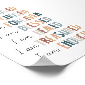 Waterverf boho Christelijke kinder bevestiging pos Poster (Hoek)