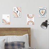 Waterverf Boho Christelijke kinder Bijbel Verse Se Muurkunst Sets (Slaapkamer)