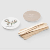 Waterverf Boho Cotton en Eucalyptus Boho Wedding Handwaaier (Niet-gemonteerd)