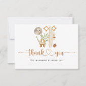 Waterverf Boho crèche baby shower dank u wel! Kaart (Voorkant)