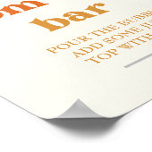 Waterverf Boho Custom Retro Sun Momosa Bar Sign Poster (Hoek)