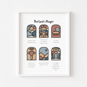 Waterverf Boho de Heer gebed poster