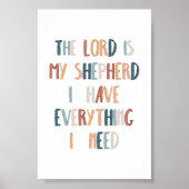 Waterverf boho De Heer is mijn herder poster (Voorkant)