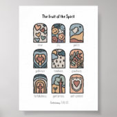 Waterverf boho de vrucht van het gedistilleerde po poster (Voorkant)