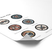 Waterverf boho de wapenrusting van God poster (Hoek)