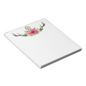 Waterverf Boho Deer Antler Floral Notitieblok (Schuin)