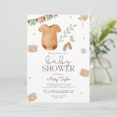 Waterverf Boho Douche Baby shower Kaart (Staand voorkant)