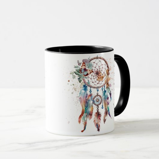 Waterverf Boho Dreamcatcher Mok (Voorkant rechts)