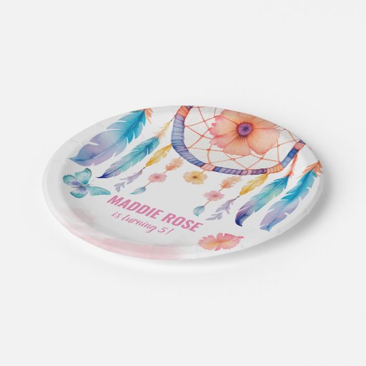 Waterverf Boho Dreamcatchers Papieren Bordje (Gekanteld)