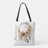 Waterverf Boho Droomvanger Tote Bag (Achterkant)