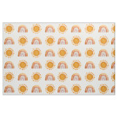 Waterverf Boho Earthy Rainbow en Sun  Stof (Fat Quarter)