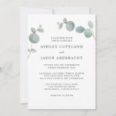 Waterverf Boho Eucalyptus Greenery Wedding Kaart (Voorkant)