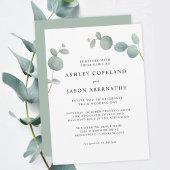Waterverf Boho Eucalyptus Greenery Wedding Kaart