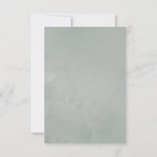 Waterverf Boho Eucalyptus Poppy Wedding RSVP Kaartje (Achterkant)