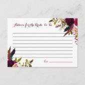 Waterverf Boho Floral Autumn Advies voor de Bride (Voorkant)