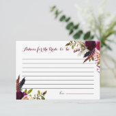 Waterverf Boho Floral Autumn Advies voor de Bride (Staand voorkant)