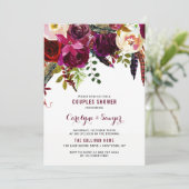 Waterverf Boho Floral Autumn Couples Shower Kaart (Staand voorkant)